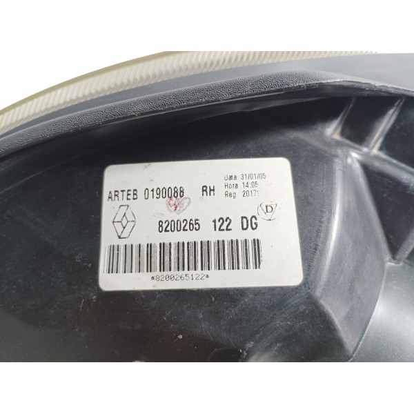 Farol Lado Direito Renault Clio 2008 Recuperado