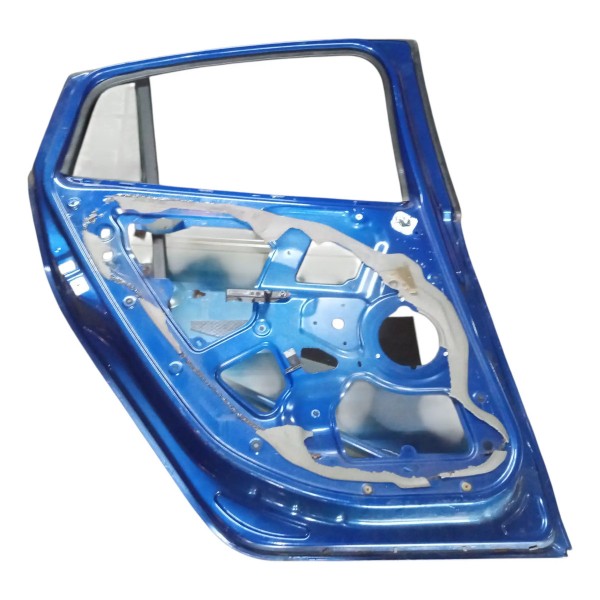 Porta Traseira Fiat Bravo Lado Esquerdo 2013 Com Detalhe Traseira Esquerdo Azul-turquesa