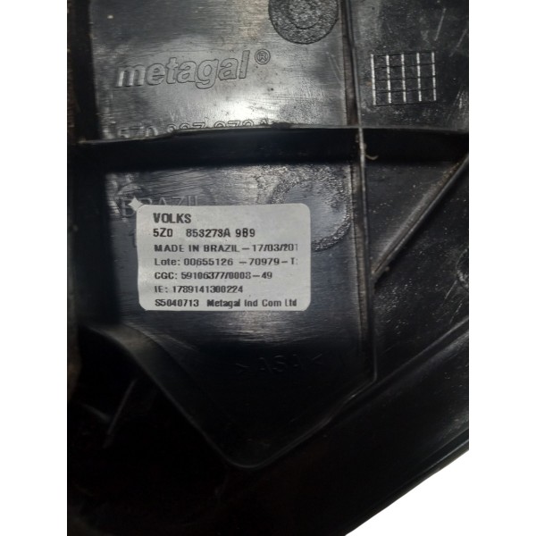 Acabamento Externo Retrovisor Esquerdo Vw Spacefox 2011 Preto