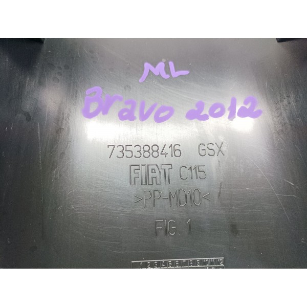 Acabamento Parte Trás Console Fiat Bravo 2012 Preto