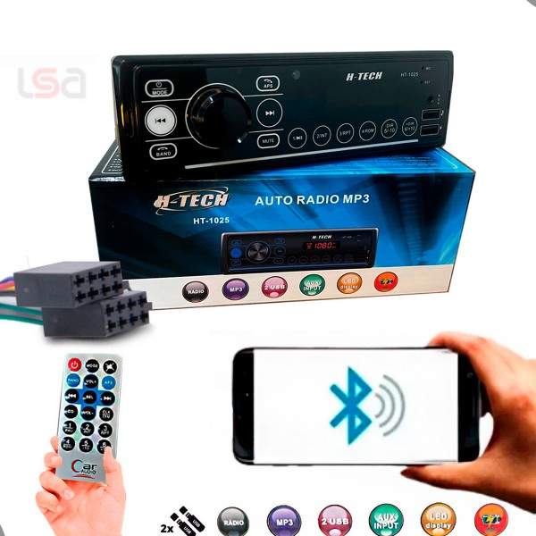 Som Automotivo H-tech Ht-1025 Bluetooth Usb Mp3 Com Controle