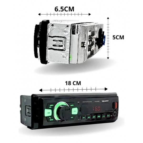 Roadstar Auto Rádio Rs-2605br Plus