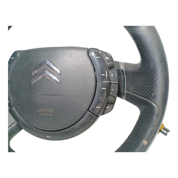 Volante Direção Citroen C4 2010 Com Detalhe Preto