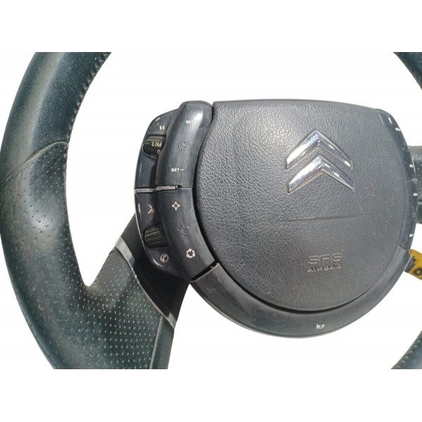 Volante Direção Citroen C4 2010 Com Detalhe Preto