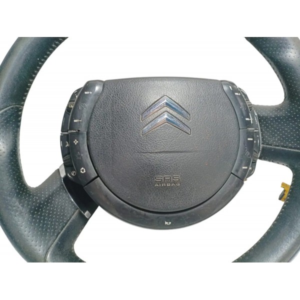 Volante Direção Citroen C4 2010 Com Detalhe Preto