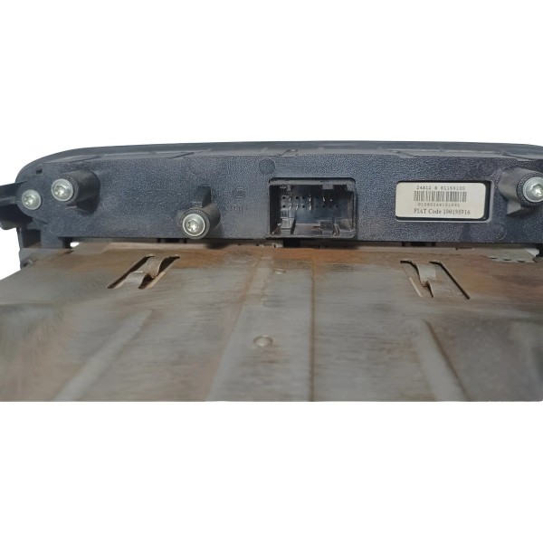 Rádio Som Automotivo Botão Alerta Fiat Punto 2012 Preto E Cromado