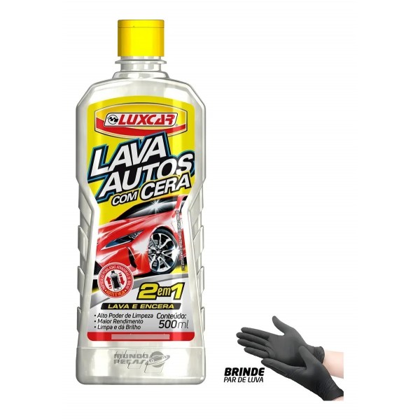 Lava Autos Líquido Com Cera Luxcar Shampoo Automotivo 500ml