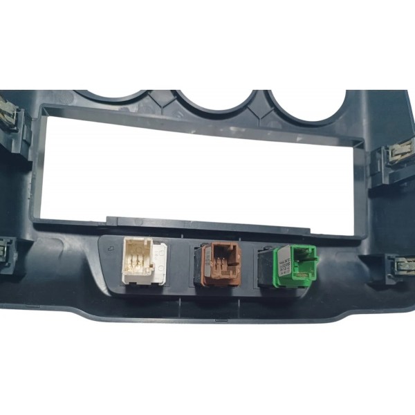 Moldura Central Painel Botão Alerta Citroen Aircross 2013 Preto