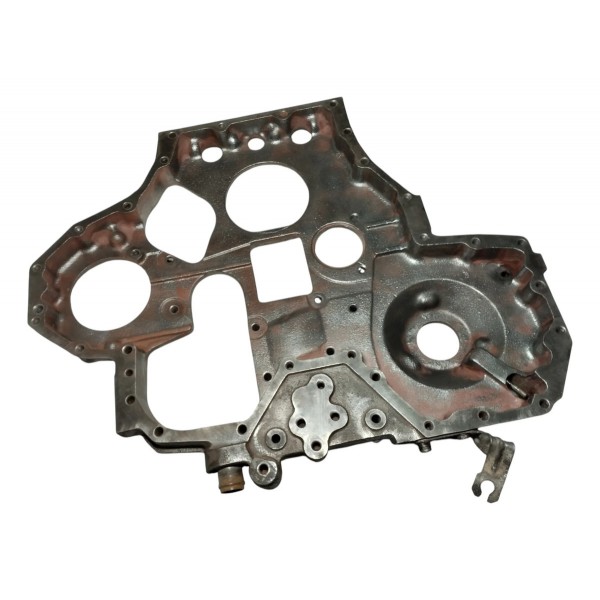 Carcaça Distribuição Motor Mwm X10 Vw 13180 15180 17180 Orig Prateado