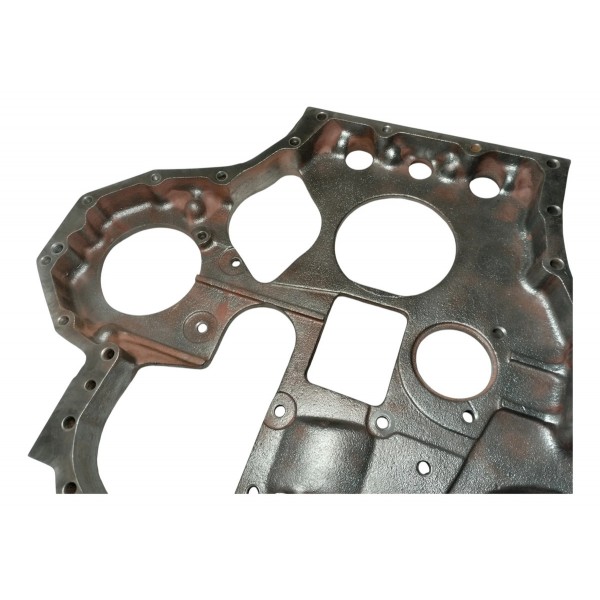 Carcaça Distribuição Motor Mwm X10 Vw 13180 15180 17180 Orig Prateado